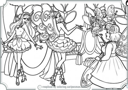 Barbie A Fashion Fairytale Coloring Pages To Print | Printable ...