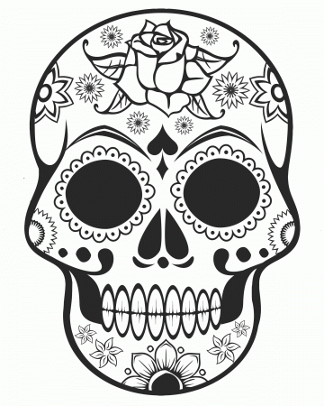 Halloween Skull Coloring Pages Skull Coloring Pages Sugar Skull ...