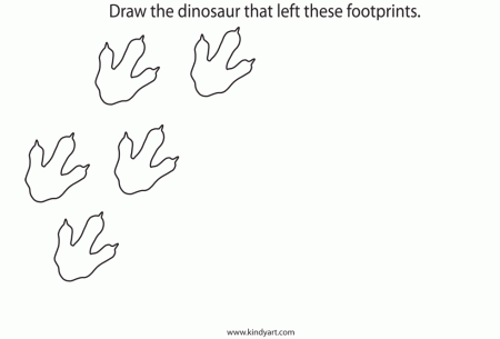 Dinosaur Footprints Coloring Page