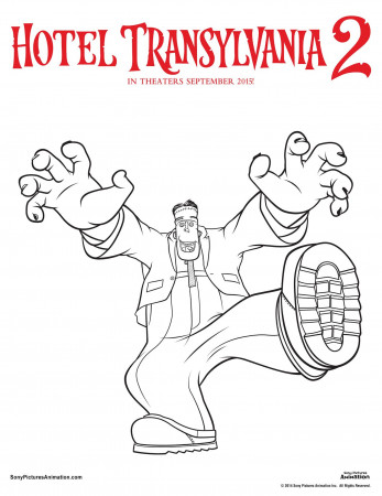 Hotel Transylvania 2 Masks and Coloring Pages