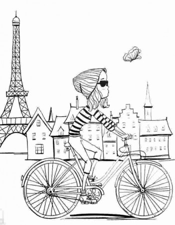 Paris Themed Coloring Pages free printable eiffel tower coloring ...