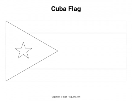 Free printable Cuba flag coloring page. Download it at https://flaglane.com/ coloring-page/cuban-flag/ | Flag coloring pages, Cuba flag, Cuban flag