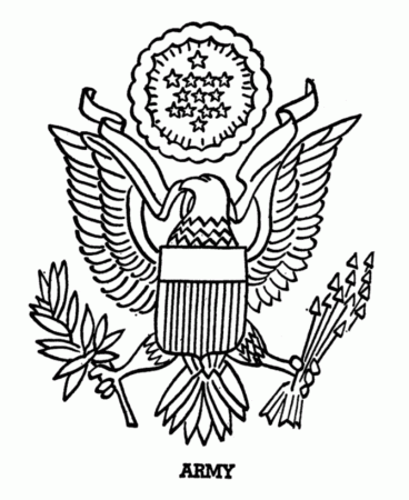Armed Forces Day Coloring page | US Army Insigina | Veterans day coloring  page, Coloring pages, Military crafts