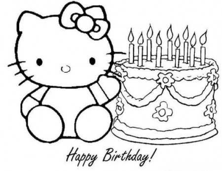 Happy Birthday Coloring - Coloring Pages for Kids and for Adults