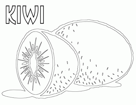 Kiwi fruit coloring pages | Coloring pages to download and print