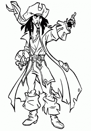 captain jack sparrow pirates of the caribbean coloring page - Clip Art  Library