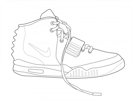 Air Yeezy 2 Drawing Sketch Template | Air yeezy, Jordan coloring book,  Sneaker art