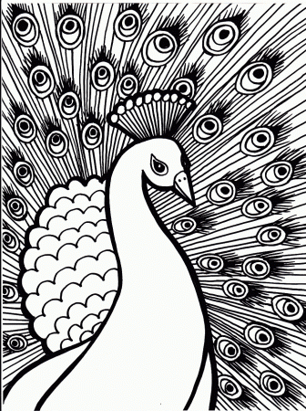 Peacock Coloring Pages - Bestofcoloring.com