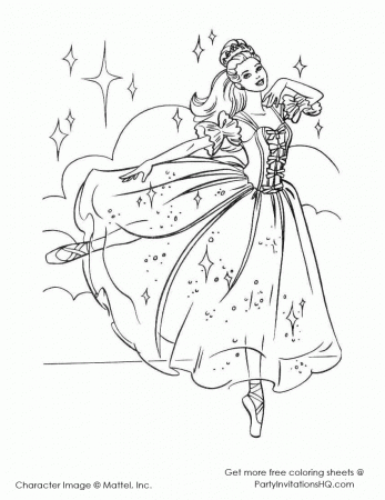 Black Ballerina Coloring Page - Coloring Pages For All Ages