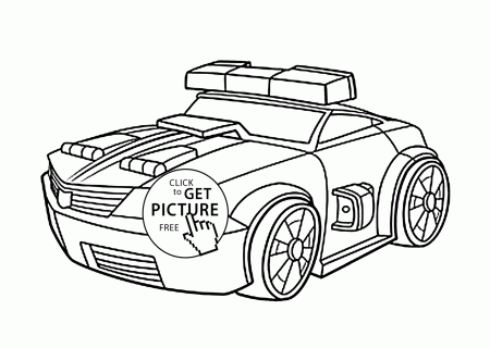 Chase police bot coloring pages for kids, printable free - Rescue bots