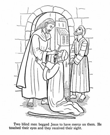 Bible Jesus Heals The Blind Man Coloring Pages - Coloring Pages ...