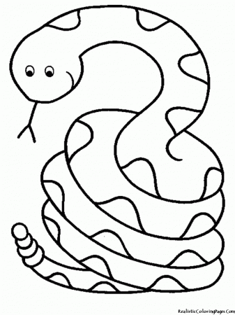 Cartoon Snake Coloring Page - Coloring Pages For All Ages