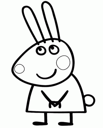 Rebecca the rabbit coloring page for preschoolers