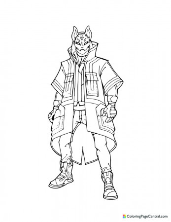 Fortnite - Drift 01 Coloring Page | Coloring Page Central
