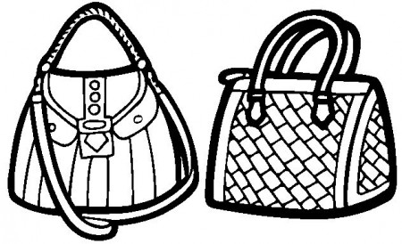 Ladies Bag Coloring Page | Bag lady, Bags, Coloring pages
