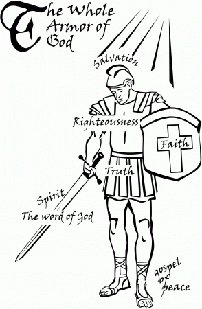 Armor Of God Coloring Page - Coloring Pages For All Ages