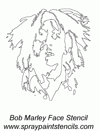 Bob Marley Pumpkin Stencil Sketch Coloring Page
