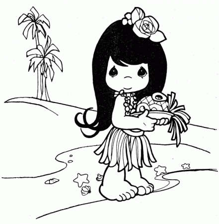 Hawaiian For Kids - Coloring Pages for Kids and for Adults