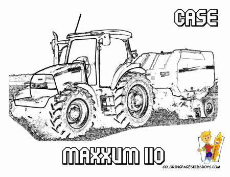 Hardy Tractor Coloring | Tractor | Free | John Deere Coloring | Farmer