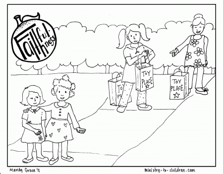 Faithfulness Coloring Page (free printable for kids)