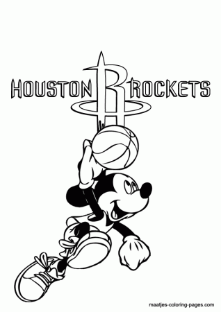 8 Pics of Houston Rockets Basketball Logo Coloring Page - Lakers ...
