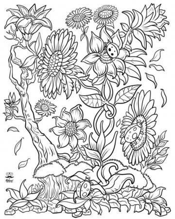 Coloring Book : Flower Garden Coloring Pages Printable Flower ...