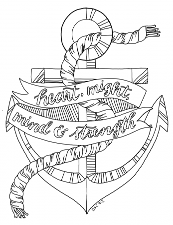 just what i {squeeze} in: Heart, Might, Mind & Strength -- Coloring Page #14