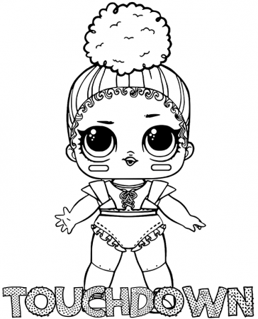 High-quality Touchdown doll coloring sheet LOL Surprise