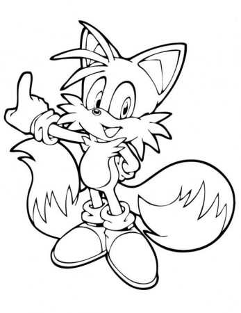 Sonic Coloring Pages Tails Coloring Pages For Kids Printable Sonic ...