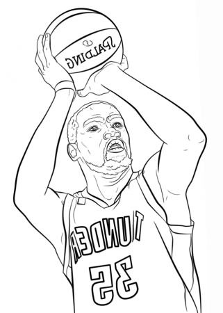 Kevin Durant Spalding Coloring Page | Free Coloring Pages ...