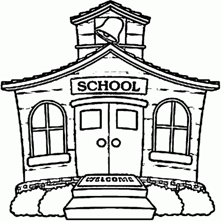Free Coloring Page Of A School Building, Download Free Coloring Page Of A  School Building png images, Free ClipArts on Clipart Library