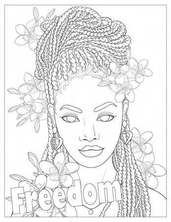 Black Girl Coloring Page - Coloring Home