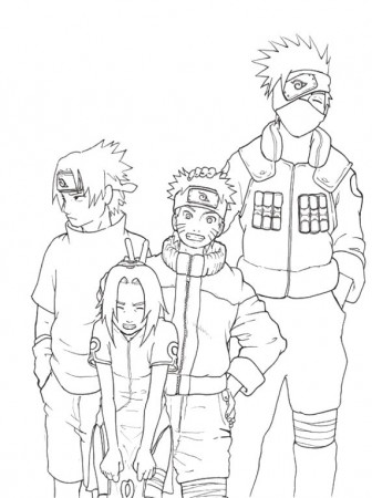 Image result for Naruto Kakashi coloring page | Naruto drawings, Naruto  sketch, Naruto sketch drawing