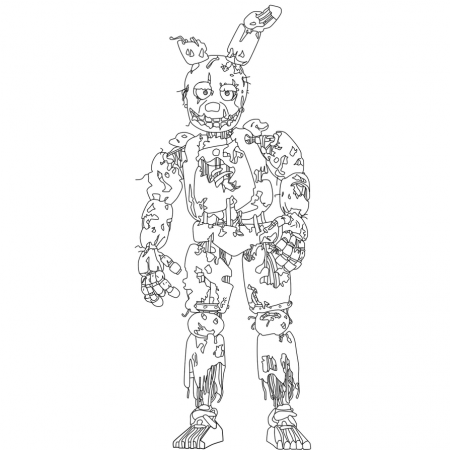 Spring Trap Coloring Page | Fnaf coloring pages, Coloring pages, Vintage  coloring books