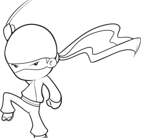 Ninja Kid Coloring Page | Easy drawings, Drawing pictures for kids, Cool  drawings