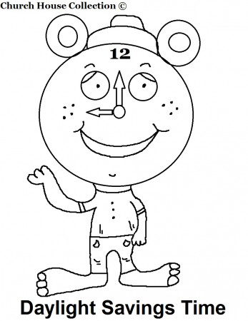 Daylight Savings Time Coloring Pages