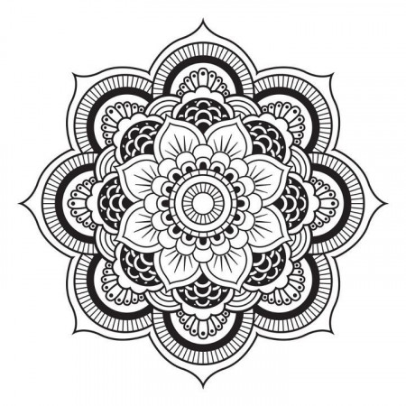 flower mandala | Flower Mandala Drawing by Gladys Childers ...