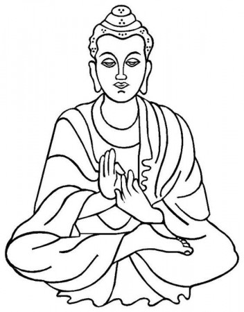 Buddha coloring page | Coloring pages | Pinterest | Buddha, Line ...