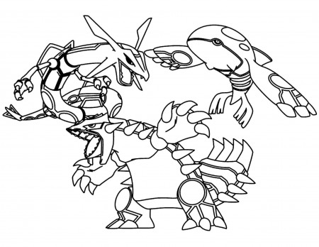 pokemon primal groudon coloring pages - anime pictures