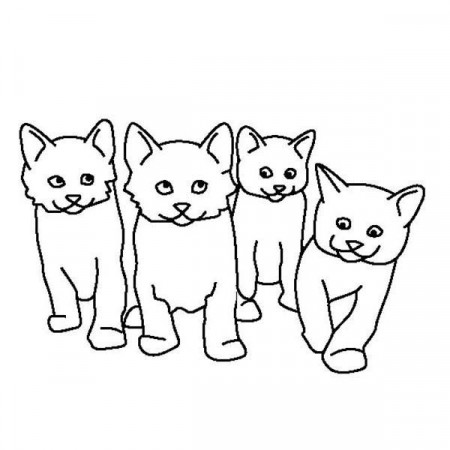 Cute Cat Coloring Pages - Bestofcoloring.com