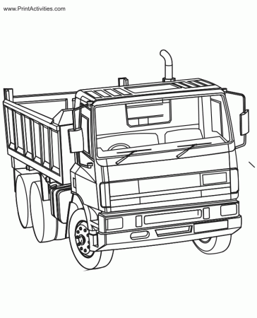 truck colouring pages - Clip Art Library