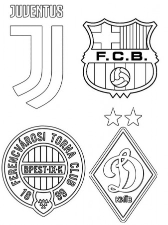 Coloring page UEFA Champions League 2021 : Group G: Juventus FC - Barcelona  - Dynamo Kyiv - Ferencváros 7