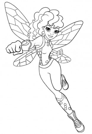 Bumblebee from DC Super Hero Girls Coloring Page - Free Printable Coloring  Pages for Kids