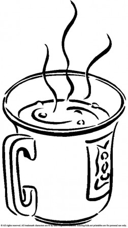 Hot Chocolate Mug Coloring Page Printable