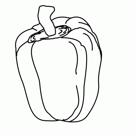 Bell Pepper coloring page | Printable coloring pages