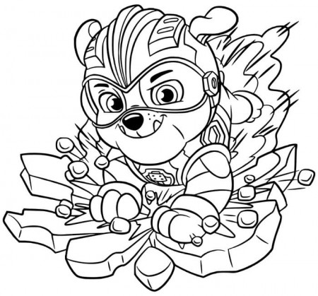 PAW Patrol Coloring Pages. Mighty pups. Print A4 | WONDER DAY