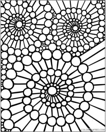 geometric coloring pages circles and lines Coloring4free - Coloring4Free.com