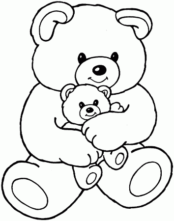 Teddy Bear Colouring - Coloring Pages for Kids and for Adults