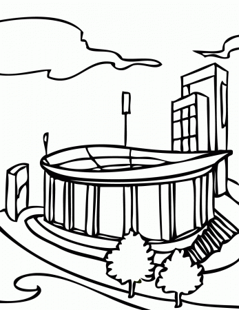 Stadium Coloring Page - Handipoints