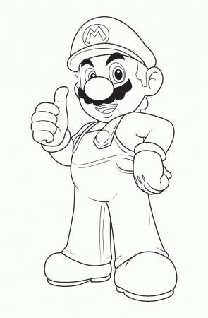 Mario And Princess Peach - Coloring Pages for Kids and for Adults